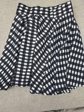 Black and White Gingham Circle Skirt